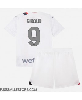 Günstige AC Milan Olivier Giroud #9 Auswärts Trikotsatzt Kinder 2023-24 Kurzarm (+ Kurze Hosen)